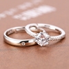 结婚典礼用的假交换戒指，道具婚戒仪式，仿真钻戒可调节一对对戒