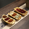 竹制品竹根干果盘日式糖果盒创意桌面零食收纳盒分格茶点盘坚果盒