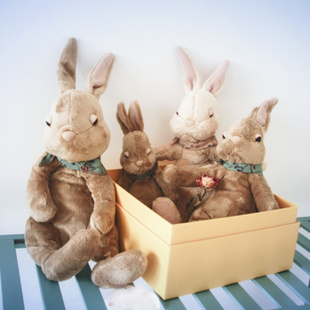!丹麦单毛绒(单毛绒)玩具，彼得兔公仔，儿童安抚玩偶兔子可爱