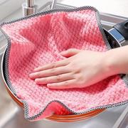 洗碗布抹布家务清洁吸水不毛厨房加厚懒人抹布不沾油洗碗擦手巾
