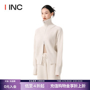 SYUGNA设计师品牌IINC 23AW横机拉链长袖短款开衫外套上衣女
