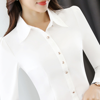 职业高级感抗皱工作服长袖，白衬衫