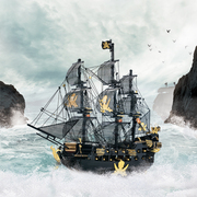 拼酷金属拼图黑珍珠海盗船模型拼装3D立体手工DIY成年减压玩具