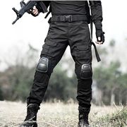 战术裤男黑色裤特种兵，作训裤带护膝，军迷装备工装裤防刮耐磨裤大码