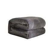 加厚珊瑚绒床单双人毛毯纯色绒，毯子北欧风格法兰绒素色深蓝黑色毯