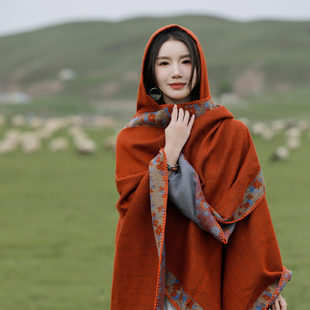 波西米亚披肩异域斗篷女款新疆云南旅游草原旅行拍照外搭披风1016