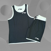 李宁CBA比赛套装篮球训练服双面穿透气背心休闲运动球衣AATR083