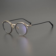 匠心手造男款素颜全框眼镜框架N-044板材+纯钛眼镜可配变色有度数