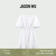 JASON WU 春夏镂空绣花泡泡袖迷你裙子长裙连衣裙