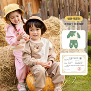 儿童动物套装春秋款韩版可爱童装宝宝卡通时尚，休闲两件套秋季简约
