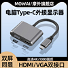 Typec转HDMI适用苹果macbook电脑iPad投影仪MINI转换器DP转接手机连接电视快充USB显示器VGA线雷电mac拓展坞