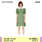 IIIVIVINIKO夏季印花衬衫式短款连衣裙女M230609180A