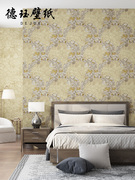 复古美式紫色田园碎花壁纸奢华欧式客厅卧室主卧背景墙纸2023