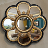 欧式法式圆形化妆镜玄关镜壁镜浴室镜卫生间镜太阳花装饰镜子