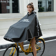 英玛仕自行车雨衣单人，雨衣学生骑行高中生雨披，环保时尚大帽檐单车