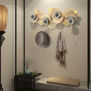 新中式风时尚创意门后衣帽钩，铁艺挂衣钩，玄关墙壁挂件现代个性挂钩