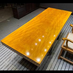 黄花梨实木大板茶桌椅组合原木-实木整块书茶台办公 200餐桌80-10