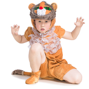 狮子演出服儿童动物造型衣服，幼儿园角色扮演服装狮子头舞蹈道具服