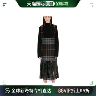 香港直邮yang li 女士 深V领格纹连衣裙 F3195 FA EEA2 50 99