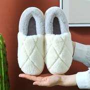 秋冬季居家用孕妇产后包跟保暖月子鞋，室内绒面加厚软底女防滑简约