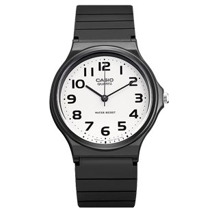 卡西欧(casio)男女手表，小黑表时尚，潮流学生考试运动手表mq-24-7b2