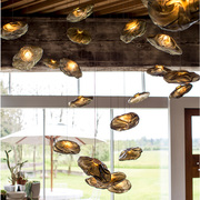 北欧简约客厅玻璃艺术吊灯创意个性餐厅吧台别墅样板间展厅楼梯灯