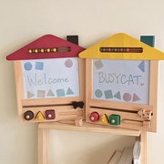 木制儿童画画板磁性写字涂鸦板彩色家用可擦小孩幼儿3岁玩具宝宝