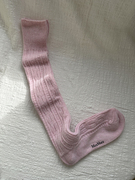 两只袜子外贸店日单冬季保暖袜贵牌提花羊毛袜膝盖上粉色高筒袜女