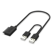 USB笔记本光驱刻录转接线 易驱线 USB转SATA 7+6pin 笔记本光驱线