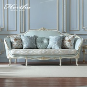 赫莎法式宫廷布艺沙发组合榉木描金，轻奢客厅家具，欧式简约可定制hq