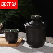 温酒壶酒具套装二两半斤陶瓷烫酒壶家用热暖酒器分酒器，黄酒白酒杯(白酒杯)