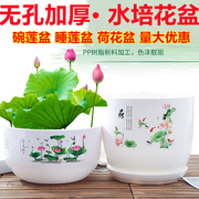 睡莲盆碗莲盆 塑料无孔花盆不漏水大号水培荷花植物水生花仿陶瓷