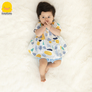 直降黄色小鸭婴儿连体衣女0-18个月夏季哈衣宝宝纯棉洋气爬服
