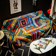 波西米亚民族风沙发巾盖布，扶手巾防滑全包沙发，坐垫沙发毯美式简约