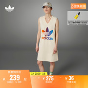adidas阿迪达斯三叶草女装运动无袖V领连衣裙IK7861