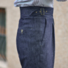 自制英伦复古直筒廓尔格牛仔西裤男士美式那不勒斯意式高腰裤子