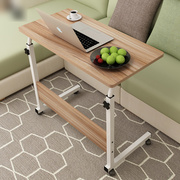 宿舍可移动床头电脑桌床上简易折叠书桌懒人，床边桌带轮跨床小桌子