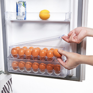 冰箱用鸡蛋盒厨房抽屉式带盖保鲜鸡蛋格收纳蛋盒架托装鸡蛋收纳盒