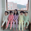 韩国进口婴儿糖果色秋衣秋裤打底套装儿童螺纹弹力舒适家居服睡衣