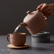 多样屋 TAYOHYA 一帆风顺陶制功夫茶具套装一壶海六杯茶具 茶壶