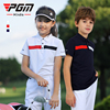 PGM儿童高尔夫服装男女童短袖T恤吸湿速干透气孔青少年上衣亲子装
