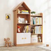 实木儿童书架家用落地书柜置物架创意隔板书架，组合幼儿园绘本架