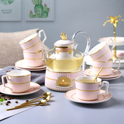下午茶茶具茶杯精致咖啡杯碟，子花茶壶套装礼盒装，乔迁新居结婚礼物