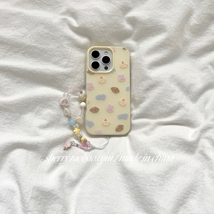 SHERRY*ins风奶黄猫咪狗狗兔子小象二合一可爱适用于苹果16ProMax手机壳iPhone15Pro小众少女心14简约13卡通