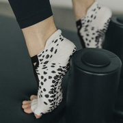PointeStudio瑜伽普拉提袜健身防滑露趾专业中筒五指袜子女初学者