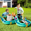 玩水玩具儿童水上乐园模拟河道大型挖玩沙戏水池室内户外沙滩套装