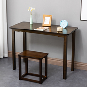 黑胡桃电脑桌台式家用学习写字书桌实木长方形条桌，简约办公小桌子