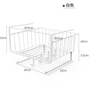 厨房橱柜置物架衣柜悬挂式收纳储物神器分层免打孔吊柜隔板下挂篮
