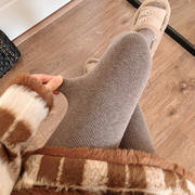 秋冬季咖啡色连裤袜女加厚加绒奶咖色保暖打底裤袜显瘦灰色踩脚袜