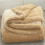小毛毯被子羊羔绒毯双层加厚保暖冬季办公室午睡毯单人珊瑚绒毯子